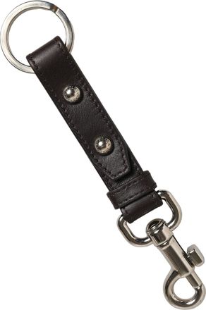 Dolce & Gabbana Leather with Silver Hardware Key Case - Black