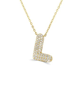 Sabrina Designs 14K 0.42 ct. tw. Diamond Initial Necklace