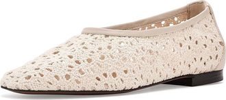 Madewell Sage Ballet Flat - Crochet Womens Flat Shoes Vintage Khaki : 10.5 M, Cotton/Leather