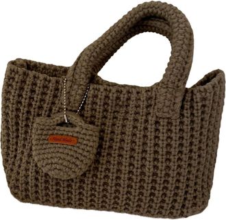 Generic Hand-crocheted tote bag, large capacity, stylish and eco-friendly shopping bag, casual and cute tote bag, perfect for autumn and winter everyday wear 