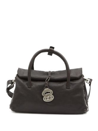 Zanellato Borsa tote Dotta piccola in pelle - Marrone