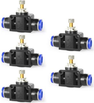 OEM V&aacute;lvulas De Control De Flujo De Aire De 8 Mm De Di&aacute;metro Exterior Con Conexi&oacute;n R&aacute;pida, Regulador De Velocidad Recto (sa8)