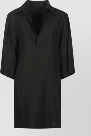 Petar Petrov loose fit dress three quarter sleeves stripes