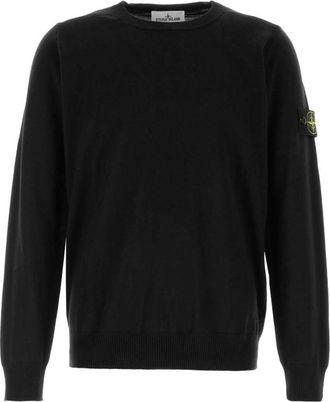 Stone Island Black Regular Crew Neck Sweater