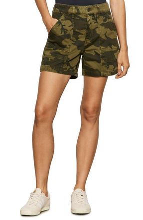Sanctuary Boyfriend Utility Shorts in Rambler Camo Green at Nordstrom, Size 25