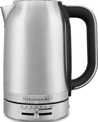 KitchenAid Kitchenaid - Hervidor De Agua El&eacute;ctrico Con Control De Temperatura Calentador El&eacute;ctrico De 1,7l Jarra Con Filtro Antical Extra&iacute;ble 2400w Acero Inoxyda