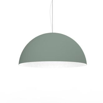 Lumicom Cassis Sospensione, 1XE27, max 42W, metallo, verde iceberg/bianco, D60cm - Lumicom