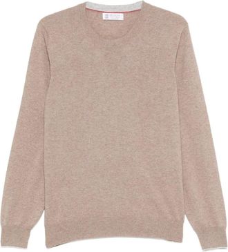 Brunello Cucinelli Maglione girocollo in cashmere - Marrone