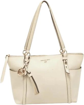 Michael Kors Pre-owned Leather Tote - Dames - Vintage Shopper - Beige - ONE Size - Leer - Vintage