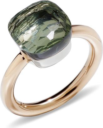 POMELLATO Nudo Classic Ring in Rose Gold/london Blue Topaz at Nordstrom, Size 7.25