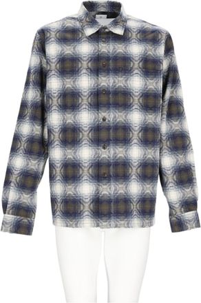 Paul Smith Blue Plaid Button-Up Cotton Casual Shirt