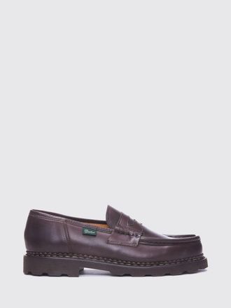 Paraboot Smooth Calfskin Penny Loafers with Rubber Sole