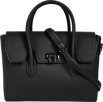 Bugatti Henkeltasche BUGATTI IRIA, Damen, Gr. B/H/T: 27cm x 18cm x 11cm onesize, schwarz, Polyurethan (PU), unifarben, Taschen Henkeltasche