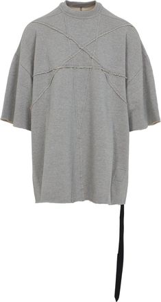 Rick Owens MéLange Grey Tommy Cotton T-Shirt-Uomo