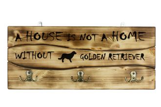OEM Golden Retriever - Percha Con Perro, Expositor De Medallas, Decoraci&oacute;n Del Hogar De Art-dog