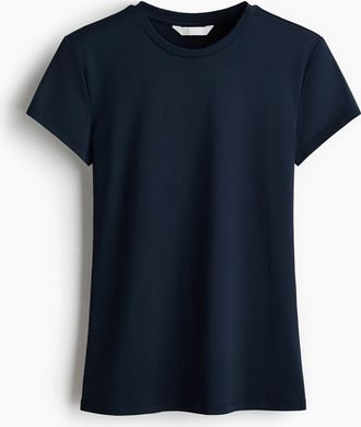 H&M Figurnahes T-Shirt aus Mikrofaser - Blue