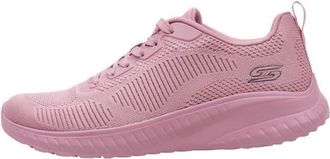 Skechers Womens Bobs Squad Chaos Face Off Sneaker, Raspberry Engineered Knit, 8 UK