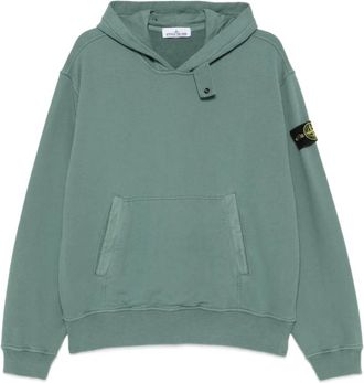 Stone Island Hoodies & sweatvesten, Heren, Groen, XL, Katoen, Hooded Sweatshirt
