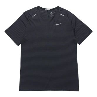 Nike Techknit Ultra Light And Breathable Running Short Sleeve Male Black CJ5345-010