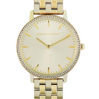 Rebecca Minkoff Major Quartz Crystal Gold Dial Ladies Watch 2200348