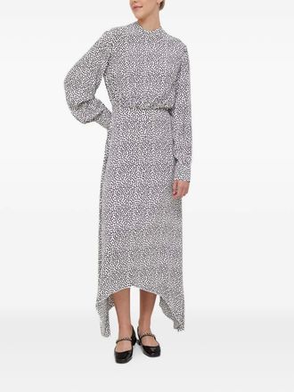 Benetton Abito midi a pois - Bianco