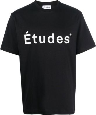 Études Studio logo-print organic cotton T-shirt - men - Organic Cotton - M - Black