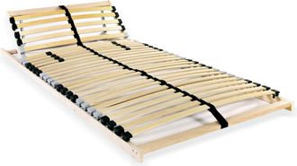 vidaXL Vidaxl - Somier De L&aacute;minas Sin Colch&oacute;n Con 28 Listones 7 Zonas 70x200 Cm