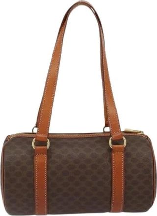 Celine Pre-owned Handbags, female, Brown, Size: ONE SIZE Pre-owned Vintage Canvas Handbag