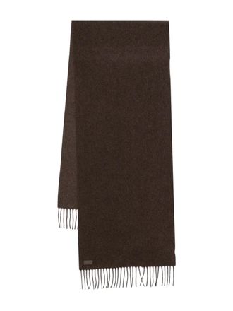 Canali fringed scarf - men - Fabric - One Size - Brown