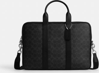 Coach Austin Brief In Signature Canvas