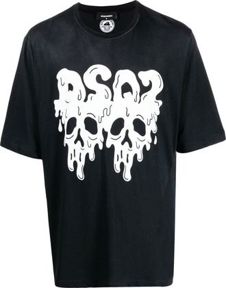 Dsquared2 logo-print T-shirt - men - Cotton - S - Black