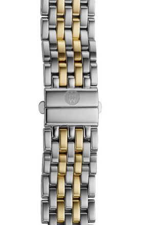Michele Deco 16 16mm Bracelet Watchband in Silver/Gold at Nordstrom
