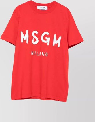 Msgm logo print cotton t-shirt