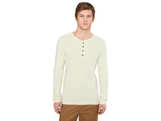 John Varvatos Javis Henley Y2601R25 Mens Sweater Salt : LG