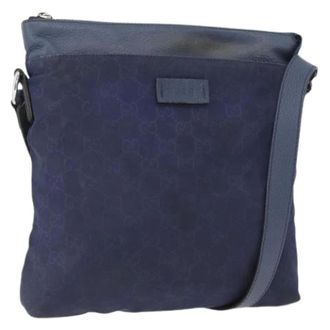 Gucci Pre-owned Borsa a spalla in nylon - - Pre-owned - Donna - Blu - ONE SIZE