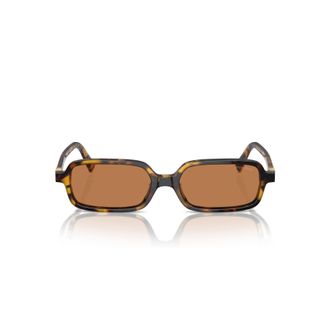 Miu Miu 0mu 11zs Rectangular Tortoiseshell Acetate Sunglasses
