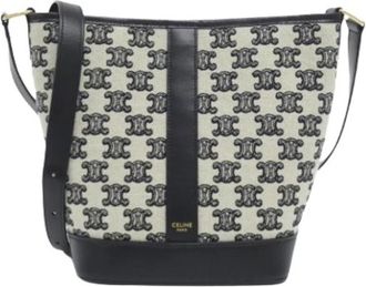 Celine Pre-owned Bucket Bags, female, Multicolor, Size: ONE SIZE Pre-owned Small Bucket Canvas Shoulder Bag