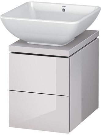 Duravit Duravit L-cube Mueble Para Consola, Ancho 320mm, Profundidad 477mm, 2 Cajones, Color: Laca Blanca Lila Alto Brillo - Lc681802727