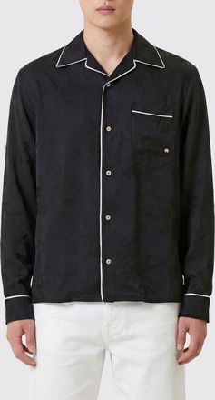 Amiri Camicia stile pigiama in raso con colletto cubano e maniche lunghe