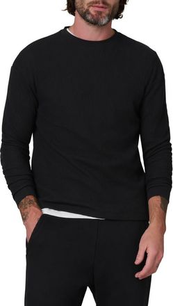 Joe's Waffle Monogram Long Sleeve T-Shirt in Black at Nordstrom, Size Xx-Large