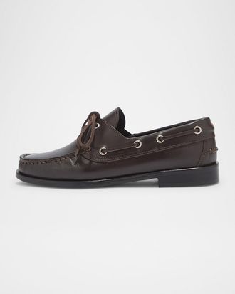 Aeyde Harris Calfskin Lace-Up Loafers