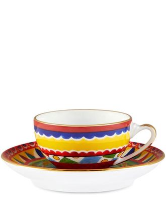 Dolce & Gabbana Carretto Siciliano espresso set - unisex - Porcelain - One Size - Yellow