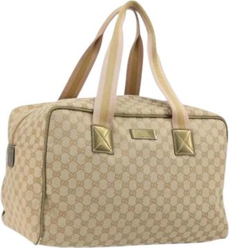 Gucci Pre-owned Boston Bag - Dames - Vintage Shopper - Beige - ONE Size - Leer - Vintage