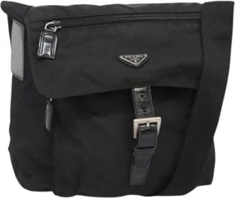 Prada Pre-owned Cross Body Bags, female, Black, Size: ONE SIZE Pre-owned Nylon prada-bags