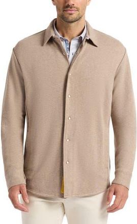 Robert Graham Deschon Cotton Knit Snap-Up Shirt in Oatmeal at Nordstrom Rack, Size Xx-Large