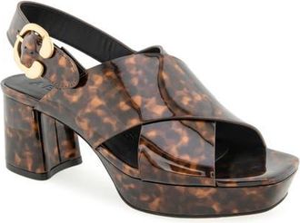 Aerosoles Pura Platform Sandal in Java Multi Faux Patent Leather at Nordstrom, Size 7