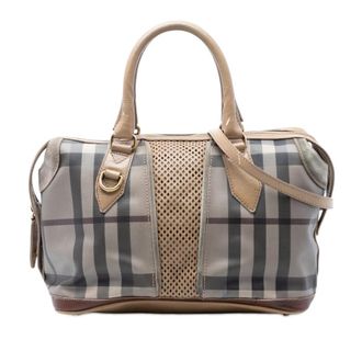 Burberry Pre-owned Burberry Smoke Check Coated Canvas Gilmoure Satchel Ladies GJOWJLAAEVS0WFY4