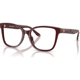 Tory Burch 55mm Oval optical glasses in Red at Nordstrom