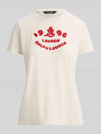 Lauren Ralph Lauren Regular Fit T-Shirt aus reiner Baumwolle in Sand, Gr&ouml;&szlig;e XXL