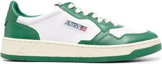 Autry Groene Leren Lage Sneaker - Heren - Sneakers - Groen - 44 EU - Schoenen